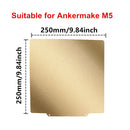 250x250mm For QIDI Q1 Pro, Ankermake M5 PEI Sheet Double Sided Powder Coated Spring Steel Sheet Textured PEI For Anker Make M5