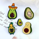 New Cartoon Avocado Enamel Pins Cute Fruit Brooches Women Men Jeans Coat Lapel Pin Badge Jewelry Gift for Friend Wholesale Pins