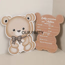 10 Sheets Gender Reveal Theme Predicitions Advice Game Card Cartoon Bear Voting Card for Baby Shower Birthday Party Decoration