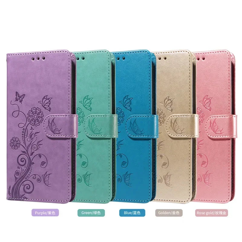 Flip Cover Leather Phone Case For Samsung Galaxy A15 A05 4G A06 A25 A05s A35 A55 A16 5G Cases Wallet Bags Fringed iris Card Slot