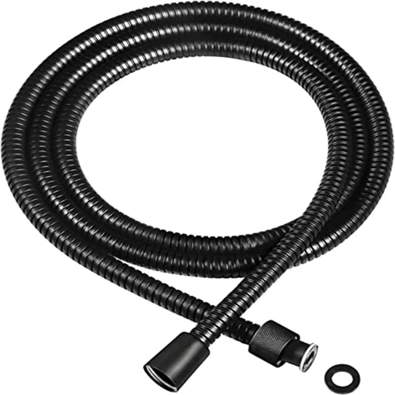 1.5M Black SUS 304 Flexible Shower Hose Long Bathroom Shower Water Hose Extension Plumbing Pipe Pulling Tube Bath Accessories