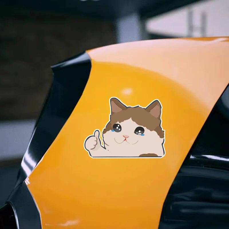 Cartoon animation cat car personality reflective car stickers rear windscreen cover scratches decorative stickers accessories