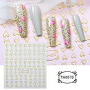 3D Bunny Nail Art Sticker Decals Decorations Easter Egg Design Cute Cartoon Rabbit Flower Nail Stickers Sliders for Manicure