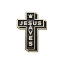 I Love Jesus Enamel Pin Christianity Religion Believers Live Forever Cross Easter Brooch Lapel Clothes Badge Love Faith Jewelry