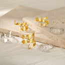 Teamer Personalised Custom Double Name Rings Stainless Steel Open Adjustable Couple Promise Ring for Women Romantic Jewelry Gift