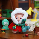 For Labubu 4.0 Pin for Love Clothes Christmas cloak cape with bow hairpin hooded Scarf For Labubu doll outfit Accessories