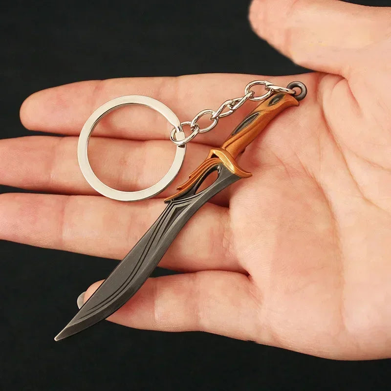 Valorant Weapon Keychain Reaver Karambit Vandal Prime Champions Skins Samurai Sword Pocketknife Weapon Model Gifts Toys for Boys