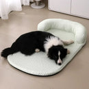 Removeable Summer Dog Bed Ice Silk Cooling Pet Mat Foam Sleeping Sofa Puppy Kennel Summer Cooling Fabric Dog Cat Bed Pet Cushion