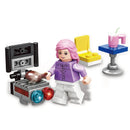 SLUBAN Girl Princess Royal Carriage Wagon Horse Racing Party Model Building Blocks Enlighten Action Figure Toys For Children