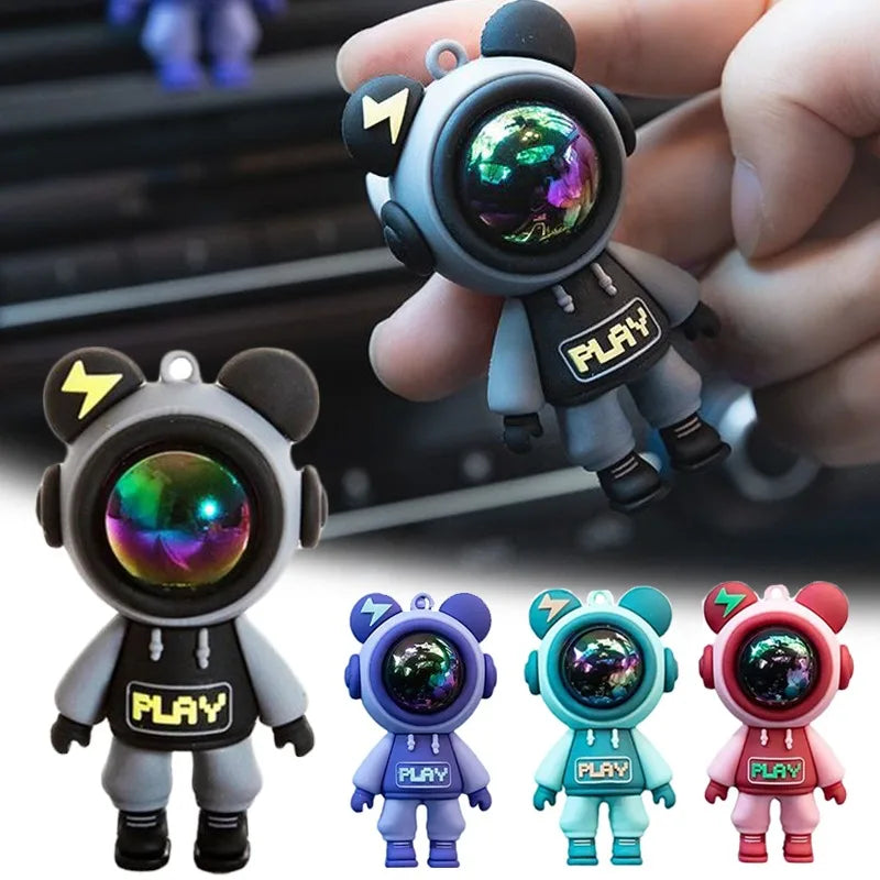 Cartoon Astronaut Car Air Outlet Perfume Clip Interior Car Vent  Decoration Air Freshener Cute Funny Decors Fragrance Clips