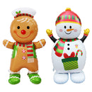 1pc New Extra Large Standing Santa Claus Foil Balloon Christmas Holiday Party Decoration New Year Birthday Supplies Easter Gift