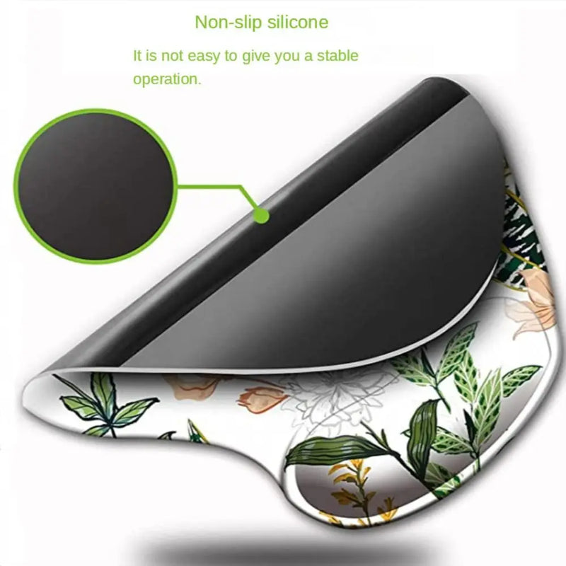 Wrist Rest Mouse Pad Silicone Ergonomic Hand Support Non Slip Gaming Mice Mat Home Office Mousepad Table Mat For Laptop Computer