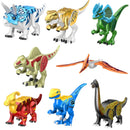 Jurassic Dinosaur Park Dinos World Building Blocks Animals Tyrannosaurus Rex Indominus I-Rex Blue Figures Triceratops Toys