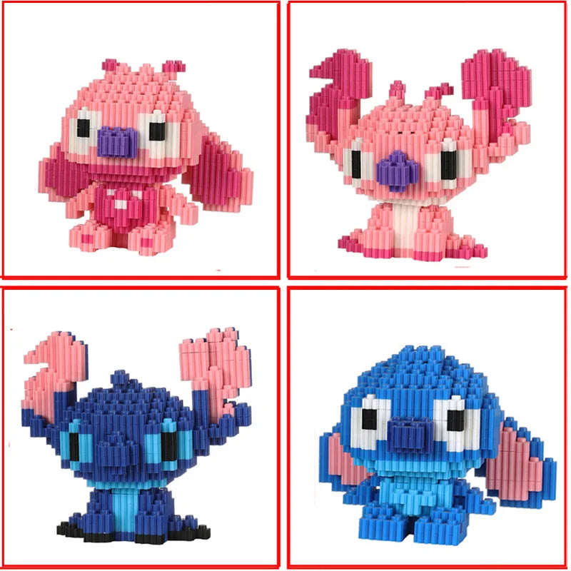 Disney Sanrio Kulomi Building Block Toys Cartoon Characters , Mario Katie Cat Small Particle  Assembly Toys Wholesale Spider-Man