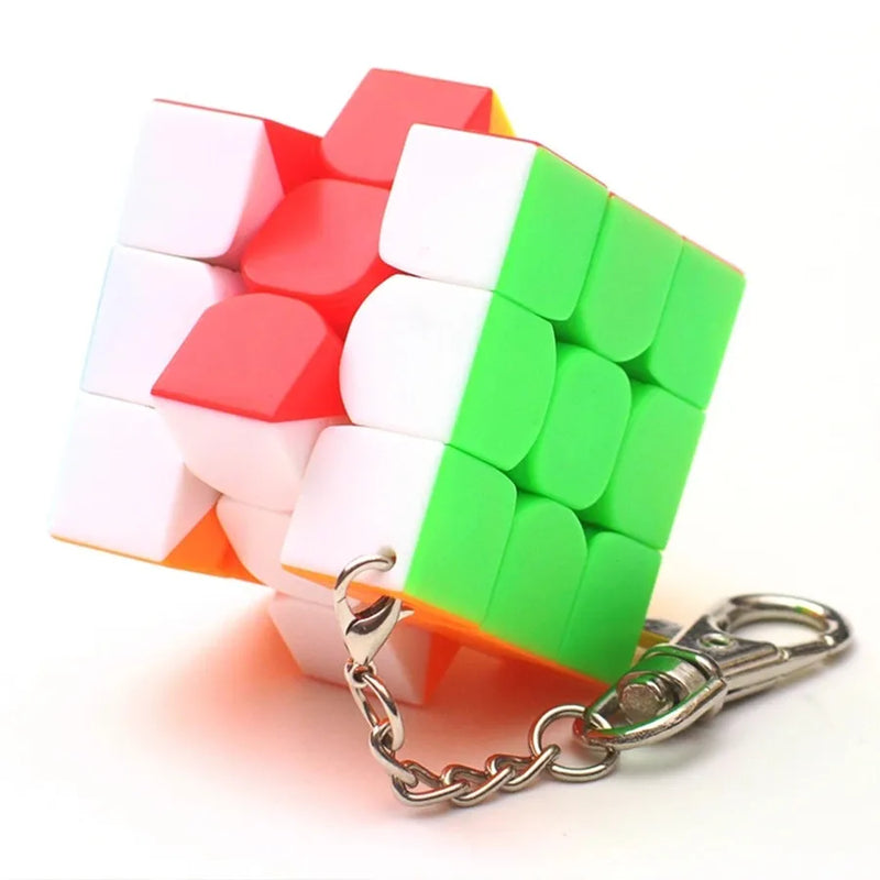 MoYu KeyChain 3cm 3.5cm Mini 3x3 Magic Cube KeyChain Professional Educational Toys Cubo Magico Puzzle Game