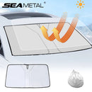 SEAMETAL Car Windshield Sun Shade Blocks UV Rays Sun Visor Protector Foldable Sunshade