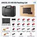 ANCEL X7 HD Heavy Duty Truck Diagnostic Tool TPMS DPF Regen ABS SAS ECU Oil Reset Full System OBD2 Truck Scanner 24V/12V Cars