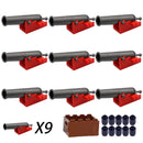 Military MOC Sentry Building Block Soldier Sandbag Fence Cannon Shell Barbed Wire Weapon Rack Training Field Watchtower Toy K018