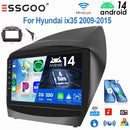 ESSGOO 9" Android 14 Display Car Stereo Radio GPS Navigation For Hyundai ix35 2009-2015 Carplay Android Auto SWC USB Wifi BT FM