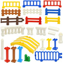 Big Size Building Block Pillar Farm Fence Guardrail Ceramic Tile Construction Assemble Bricks Compatible Large Size Duploes Toys