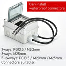 Distribution Box 1/2/5/6/8/12/15/18/20/24 Ways IP65 Waterproof MCB Outdoor Electric Junction Box Plastic Transparent Panel