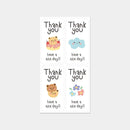 100Pcs Cute Thank You Stickers for Small Business Cake Dessert Packaging Gift Sealing Decor Labels “Thank You Have A Nice Day ”