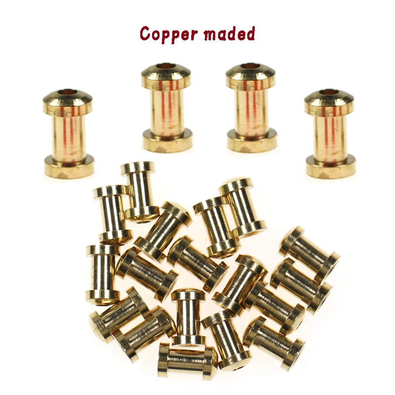 LIONRIVER 500pcs Plastic Copper Slide Parts  Snapper Skirts and Rubber Tie Fixed For Freshwater Saltwater Fishing Equipment