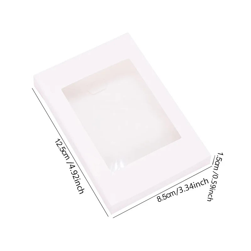 6Pcs Black/White Kraft Paper DIY Gift Box With Window Wedding Birthday Party Decoration Cake Packaging Box Event Party Gift Case