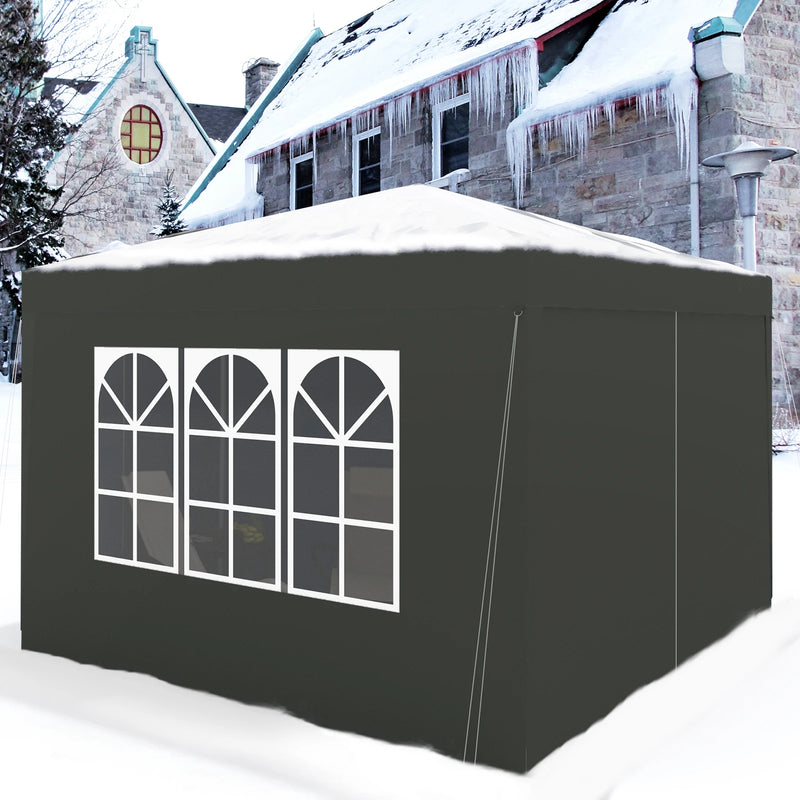 Foldable Canopy 3x3m Garden Tent Camping Pavillon Gazebo Waterproof UV Sun Protection with Carry Bag Sunshade Shelter