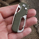 Portable Multifunctional Tool  Foldable Serrated Sharp Express Parcel Knife Keychain With Hook Cut Rope Survival Tool