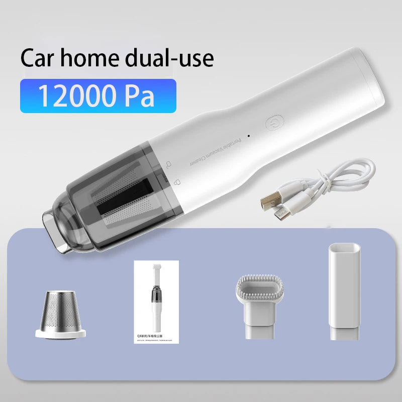 XIAOMI 12000Pa Wireless Car Vacuum Cleaner Strong Suction Portable Handheld Vacuum Cleaner Home USB Rechargeable Dust Catcher