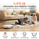  ILIFE V2 Robot Vacuum Cleaner, 120 Min Runtime, Self-Charging Robotic Vacuum, Slim, Quiet, Ideal for Pet Hair and Hard Floors
