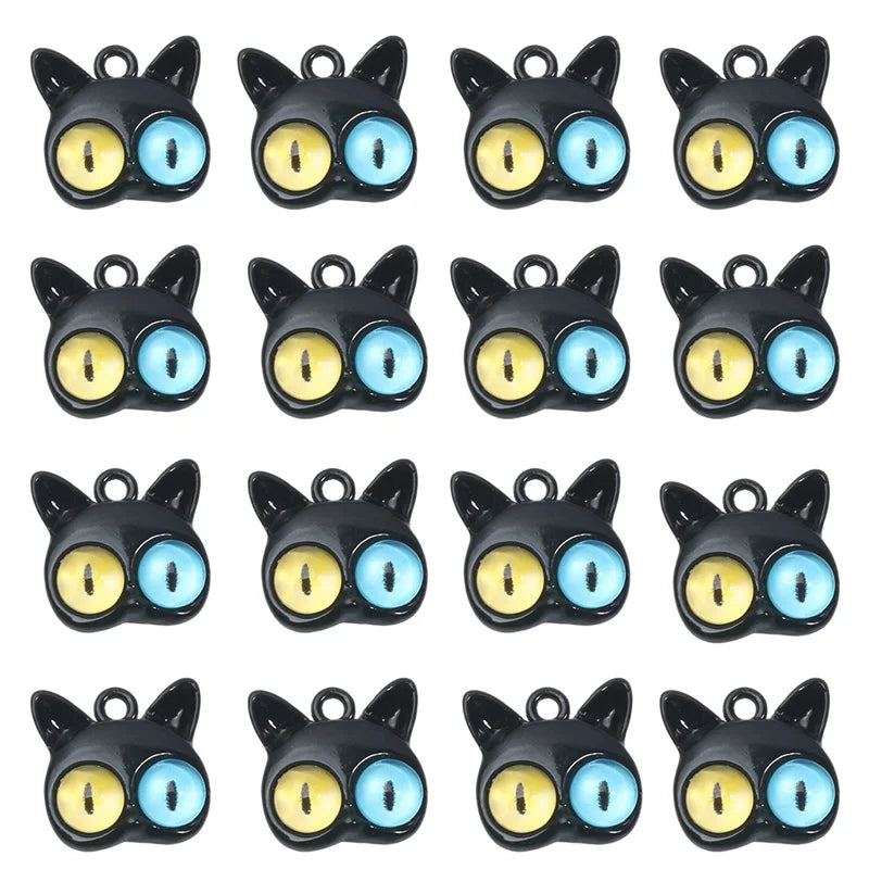 3pcs/Lot Cartoon Alloy Big Eyes Animals Charms for Jewelry Making Pendant Diy Earrings Necklace Keychain Craft Accessories 2024