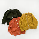 Spring And Autumn Newborn Baby Boys And Girls Solid Color Knitted Top Children's Casual All Match Baby Coat Clothes