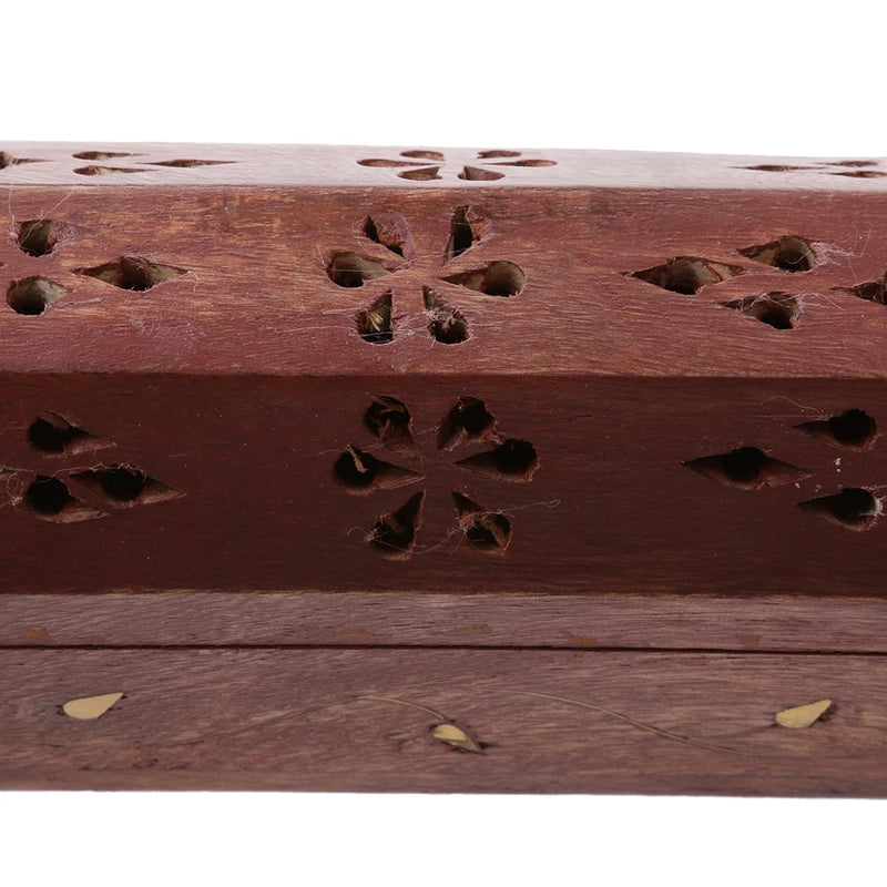 Ancient Wooden Incense Stick Holder Burning Joss Insence Box Insense Burner