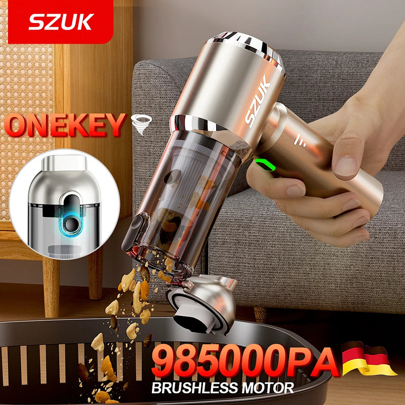 SZUK 985000PA New Car Vacuum Cleaner Strong Suction Cordless Wireless Cleaner Portable HandHeld Vacuum Cleaner Cleaning Machine