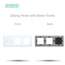 BSEED 1/2/3Gang Touch Switches 1/2/3Way Function Parts Type-c USB Wall French Sockets Crystal Glass Panels DIY Free Combination