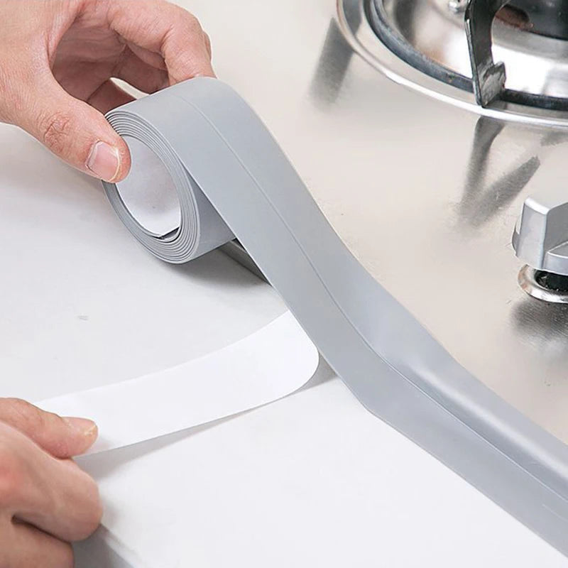 3.2m Gray Mouldproof Tape Kitchen Bathroom Sink Corner Waterproof Sealing Strip Toilet Gap Tape Waterproof oil-proof TMZ