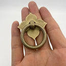 XIPEIYI Brass Leaf Shape Retro Drawer Pulls Kitchen Door Handle and Knobs Bronze Cabinet Hardware Ancient Furniture Door Knocker