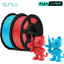 SUNLU 2KG 3D PLA/PETG/PLA PLUS/Clear Filament 1.75mm 2Roll 1KG 3D Printer Neatly Wound 3D Filament for 3D Printer& 3D Pen