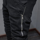High Street Fashion Men Jeans Black Elastic Stretch Skinny Fit Ripped Jeans Men Zipper Designer Hip Hop Denim Punk Pants Hombre