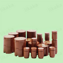 50pcs Brown Tree Stump Building Blocks Toy Set City Farm Wooden Blocks Accessories Set DIY Toys Parts for Kids Birthday Gifts