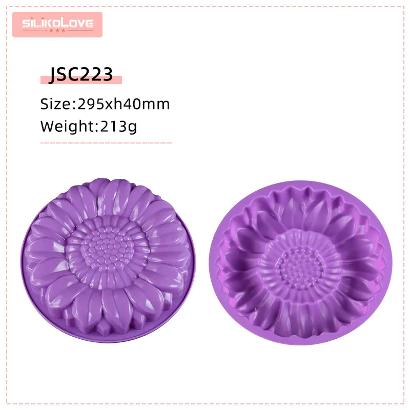 SILIKOLOVE 3D Flowers Baking Mold Silicone Baking Pan Food Grade Silicone Cake Molds Bakeware Kitchen Accessories