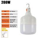 High Power LED Camping Light Rechargeable Portable Lanterns Outdoor Emergency BBQ Tent Lighting Lamp Bulb with Hook