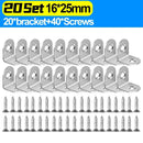 Stainless Steel Corner Bracket L Right Angle Connector Brackets Furniture Cabinet Fastener Corner Brace Shelf Support with Screw