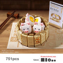 LOZ Creative Traditional Chinese Dim Sum Mini Building Blocks DIY Cantonese Delicious Food Dumpling Toys For Children Gifts 1265