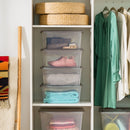 36qt/24.5qt/17qt Plastic Storage Bins with Lids, Stackable Totes, Containers 6-Pack/8-Pack, Durable and Functional