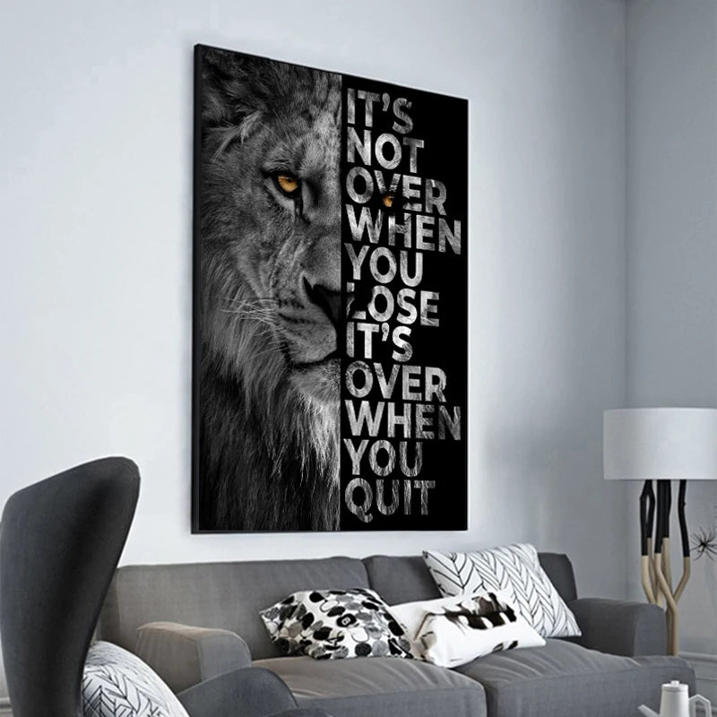 Poster Paintings Wall Decor the Office Decorative Paintings Lion Decoration Motivational Posters Canvas Prints for Home