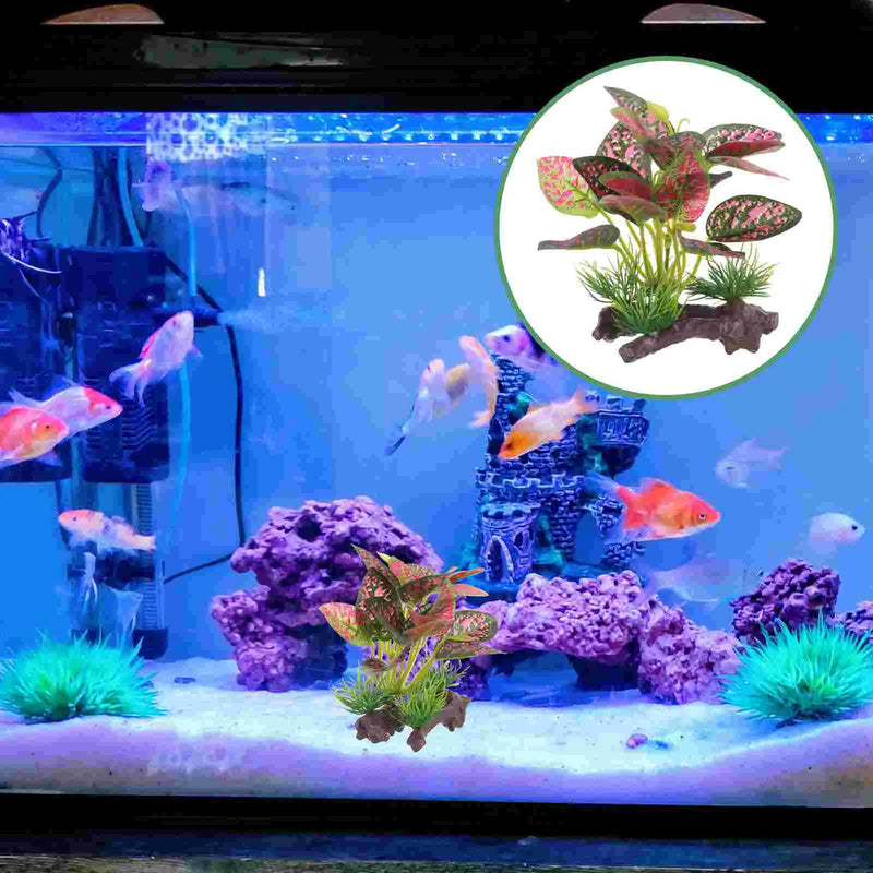 Artificial Water Plants Small Betta Fish Tank Aquatic Decorations Accessories Plastic Aquarium Decors Realistic Large