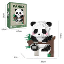 Creative Chinese Giant Panda Building Blocks Flowers Cute Puzzle Assembled Children’s Birthday Gift Casual Assembled Toy
